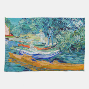 Vincent van Gogh - Bank of the Oise at Auvers Tea Towel