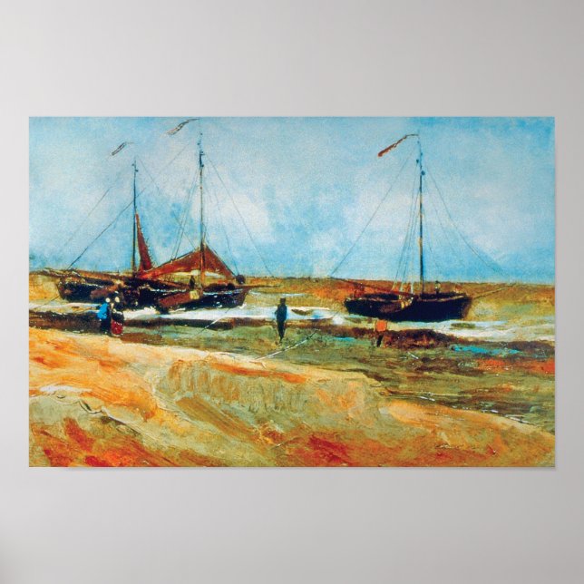 Vincent Van Gogh - Beach at Scheveningen Fine Art Poster (Front)