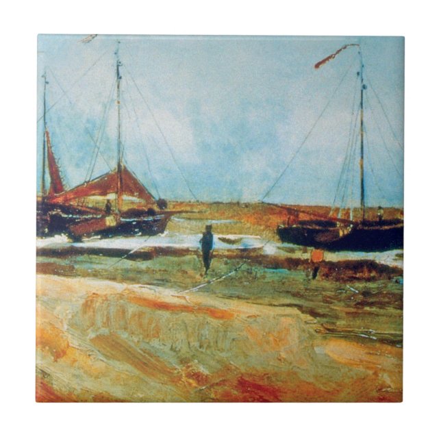 Vincent Van Gogh - Beach at Scheveningen Fine Art Tile (Front)