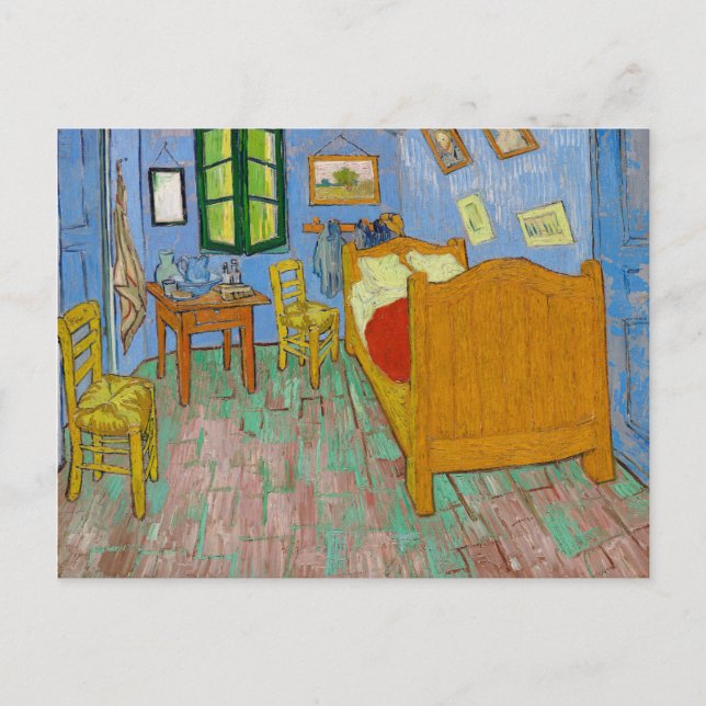 Vincent Van Gogh Bedroom. Impressionism room art Postcard (Front)