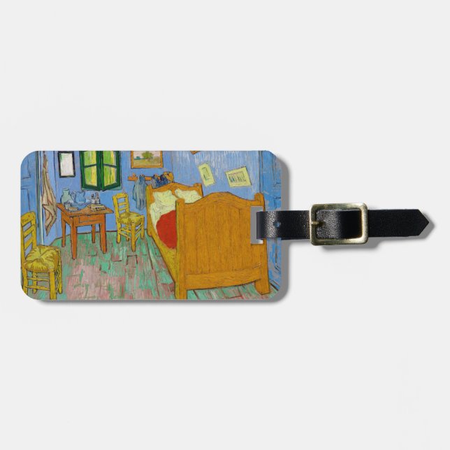 Vincent Van Gogh. Bedroom. Impressionism vintage Luggage Tag (Front Horizontal)