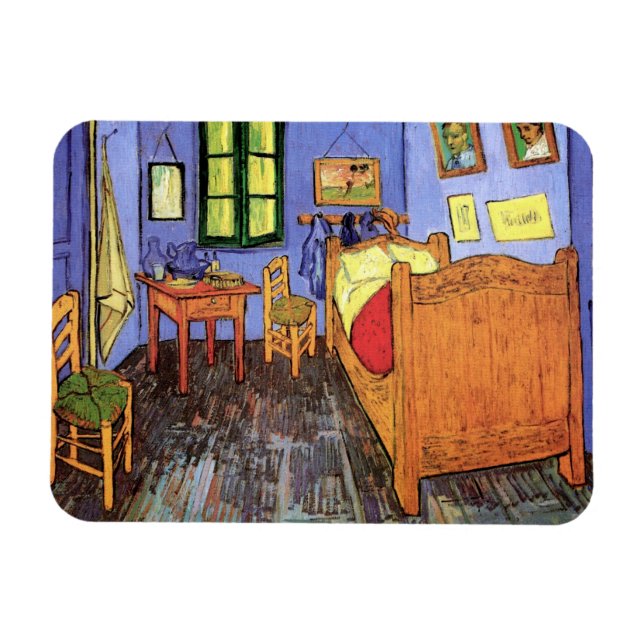 Vincent Van Gogh - Bedroom In Arles Fine Art Magnet (Horizontal)