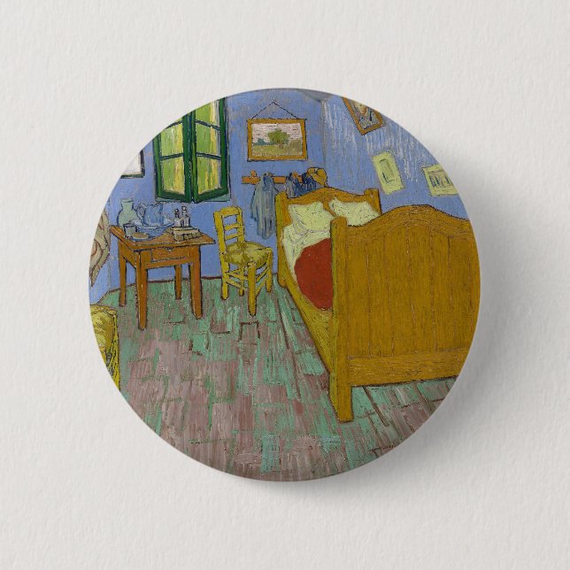 Vincent Van Gogh Bedroom Painting 6 Cm Round Badge (Front)