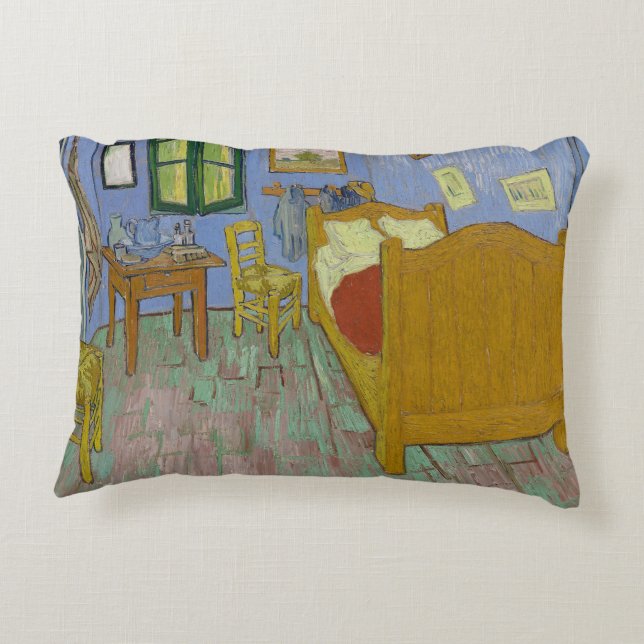 Vincent Van Gogh Bedroom Painting Decorative Cushion (Back)