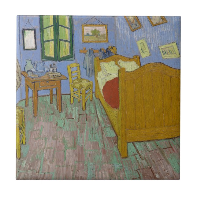 Vincent Van Gogh Bedroom Painting Tile (Front)