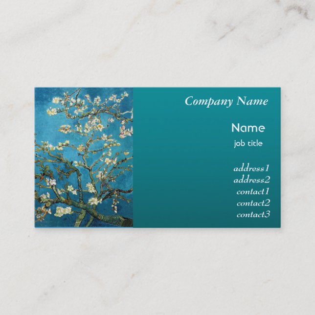 Vincent van Gogh, Blossoming Almond Tree Business Card (Front)