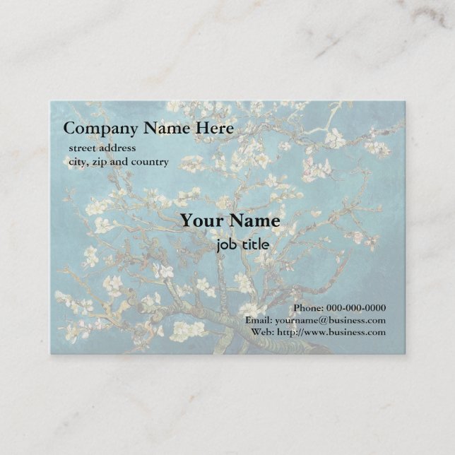Vincent van Gogh, Blossoming Almond Tree Business Card (Front)