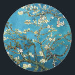 Vincent van Gogh, Blossoming Almond Tree Classic Round Sticker<br><div class="desc">Vincent van Gogh,  Blossoming Almond Tree</div>