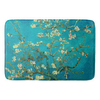 Vincent Van Gogh Blossoming Almond Tree Floral Art Bath Mat