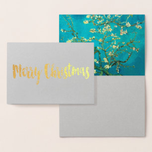 Vincent Van Gogh Blossoming Almond Tree Floral Art Foil Card
