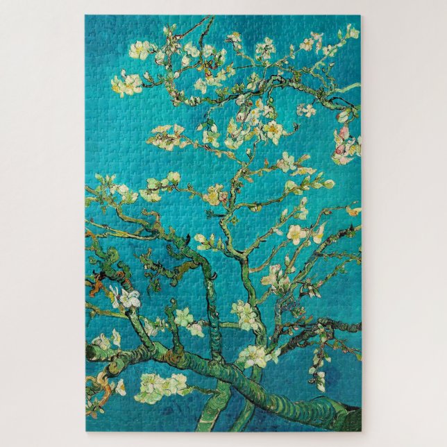 Vincent Van Gogh Blossoming Almond Tree Floral Art Jigsaw Puzzle (Vertical)