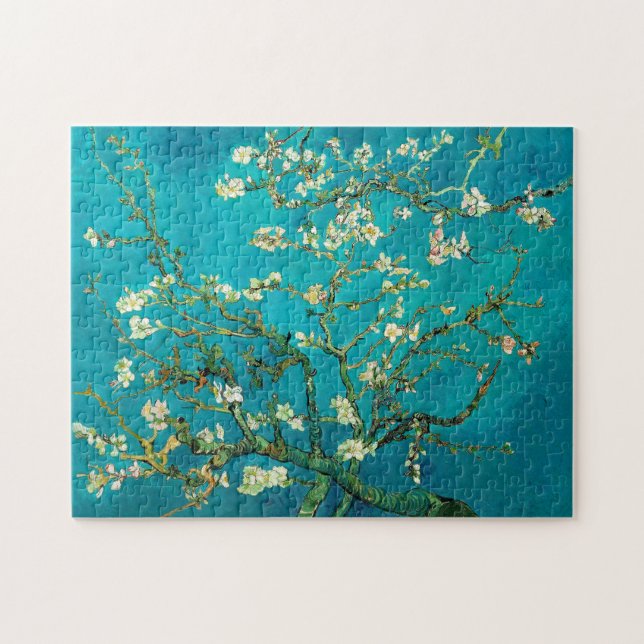 Vincent Van Gogh Blossoming Almond Tree Floral Art Jigsaw Puzzle (Horizontal)