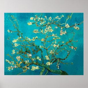 Vincent Van Gogh Blossoming Almond Tree Floral Art Poster
