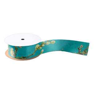Vincent Van Gogh Blossoming Almond Tree Floral Art Satin Ribbon
