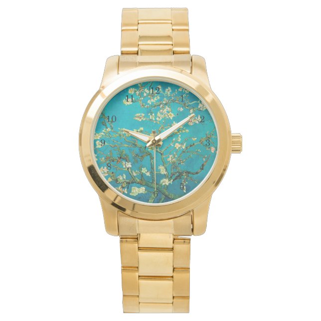 Vincent Van Gogh Blossoming Almond Tree Floral Art Watch (Front)