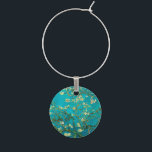 Vincent Van Gogh Blossoming Almond Tree Floral Art Wine Charm<br><div class="desc">Vincent Van Gogh Blossoming Almond Tree Vintage Floral Art Blossoming Almond Tree is an 1890 painting by Dutch post-impressionist artist Vincent van Gogh. Almond Blossoms is a group of several paintings made in 1888 and 1890 by Vincent van Gogh in Arles and Saint-Rémy, southern France of blossoming almond trees. Flowering...</div>