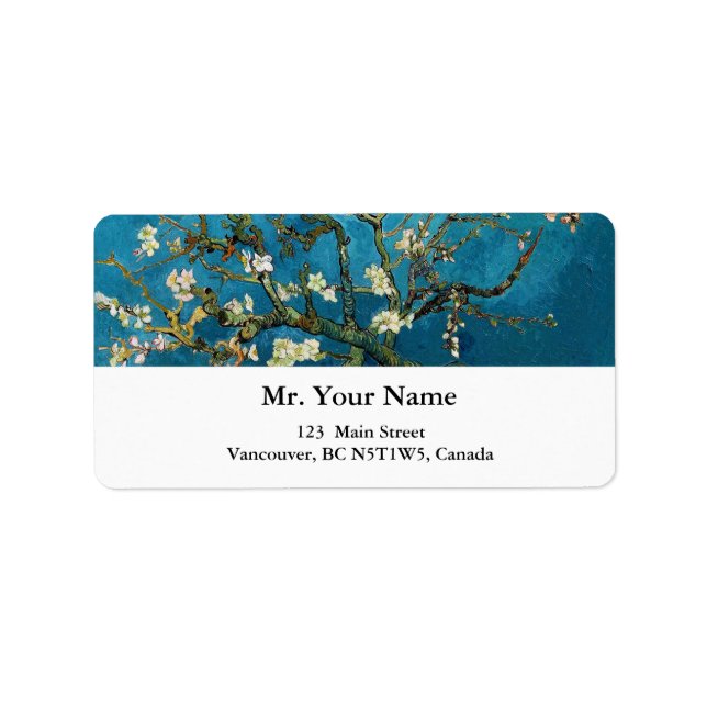 Vincent van Gogh, Blossoming Almond Tree Label (Front)