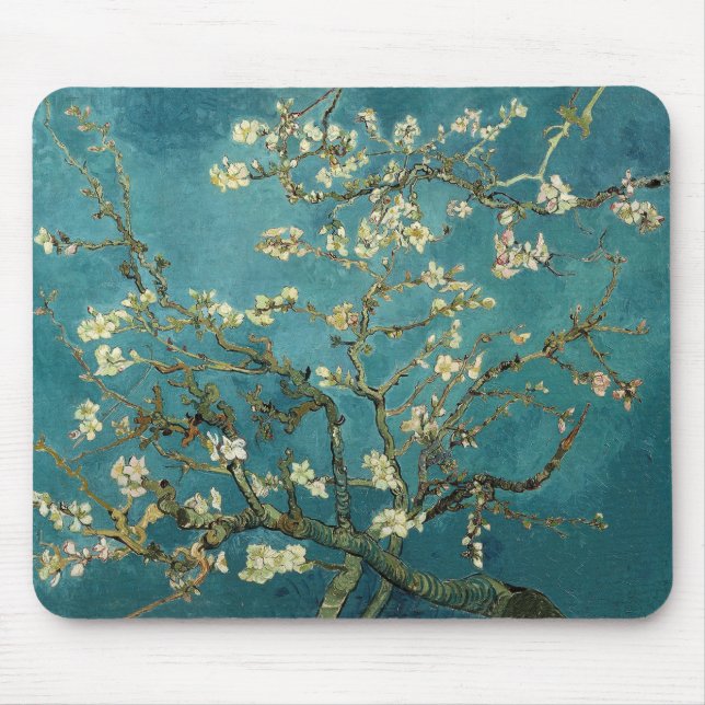 Vincent Van Gogh -  Blossoming Almond Tree Mouse Mat (Front)