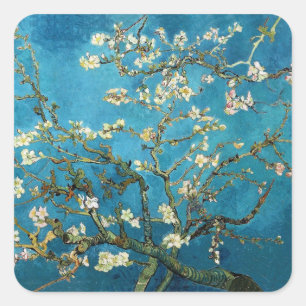 Vincent van Gogh, Blossoming Almond Tree Square Sticker