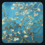 Vincent van Gogh, Blossoming Almond Tree Square Sticker<br><div class="desc">Vincent van Gogh,  Blossoming Almond Tree</div>