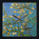 Vincent van Gogh - Blossoming Almond Tree Square Wall Clock<br><div class="desc">Blossoming Almond Tree (1890) by Van Gogh is a vintage post impressionism fine art floral still life painting. A branch from an almond tree in bloom in a spring garden with the blue sky in the background. Beautiful blooming white flowers. About the artist: Vincent Willem van Gogh (1853-1890) was a...</div>