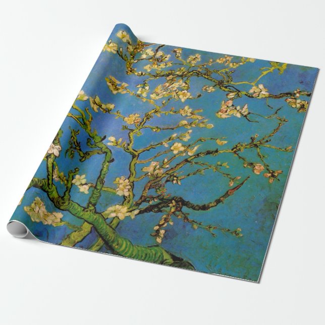 Vincent van Gogh - Blossoming Almond Tree Wrapping Paper (Unrolled)
