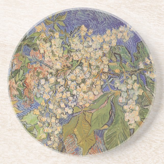 Vincent van Gogh - Blossoming Chestnut Branches Coaster (Front)