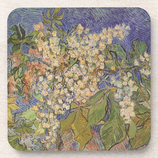 Vincent van Gogh - Blossoming Chestnut Branches Coaster (Front)