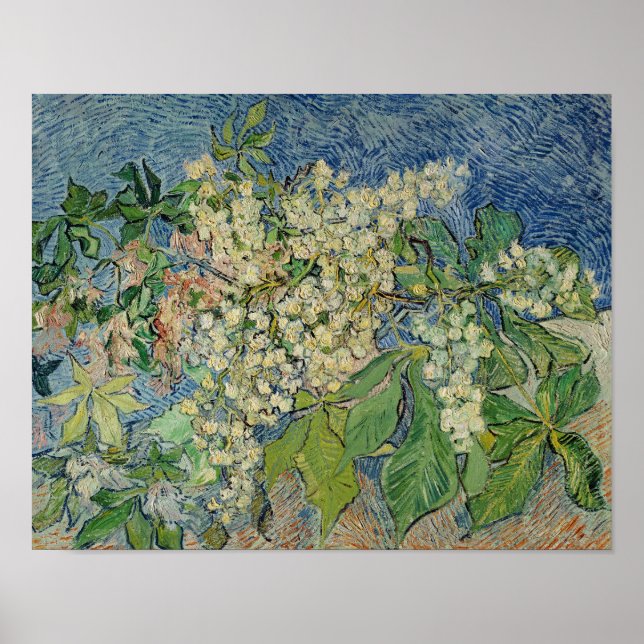 Vincent van Gogh | Blossoming Chestnut Branches Poster (Front)