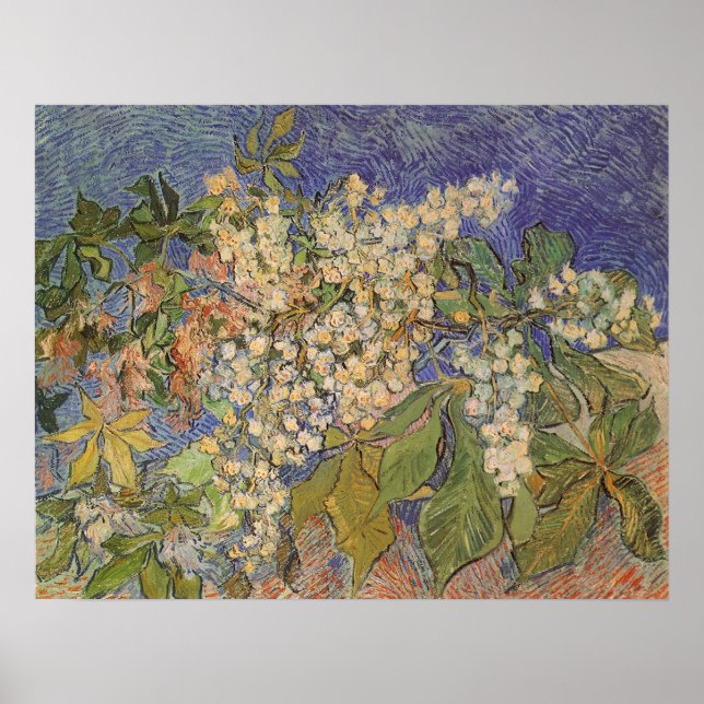 Vincent van Gogh - Blossoming Chestnut Branches Poster (Front)