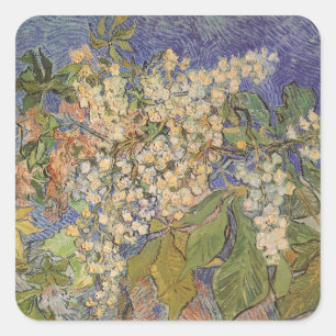 Vincent van Gogh - Blossoming Chestnut Branches Square Sticker