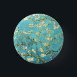Vincent van Gogh Blossomong Almond Tree     3 Cm Round Badge<br><div class="desc">Vincent van Gogh.  Blossomong Almond Tree. Blooming almond tree branch. Almond branches with pink flowers on a blue background. Reproduction of famous works of art  images in the public domain.</div>