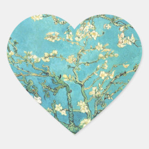 Vincent van Gogh Blossomong Almond Tree Heart Sticker