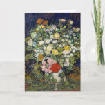 Vincent van Gogh - Bouquet of Flowers in a Vase Card<br><div class="desc">Bouquet of Flowers in a Vase / Chrysanthemums and Wild Flowers in a Vase - Vincent van Gogh,  Oil on Canvas,  1890</div>