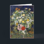 Vincent van Gogh - Bouquet of Flowers in a Vase Card<br><div class="desc">Bouquet of Flowers in a Vase / Chrysanthemums and Wild Flowers in a Vase - Vincent van Gogh,  Oil on Canvas,  1890</div>