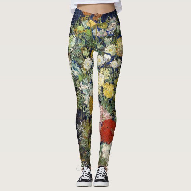Vincent van Gogh - Bouquet of Flowers in a Vase Leggings (Front)