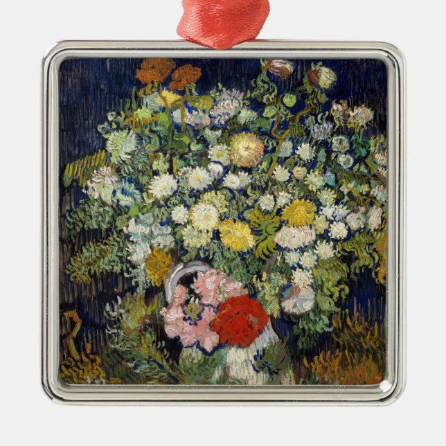 Vincent van Gogh - Bouquet of Flowers in a Vase Metal Tree Decoration (Front)
