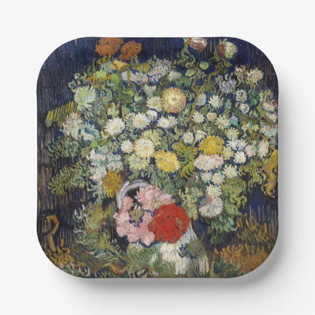 Vincent van Gogh - Bouquet of Flowers in a Vase Paper Plate (Front)