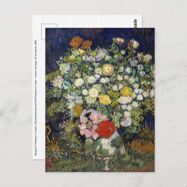 Vincent van Gogh - Bouquet of Flowers in a Vase Postcard (Front/Back)