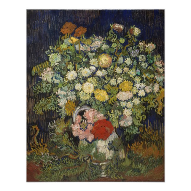 Vincent van Gogh Bouquet of Flowers in a Vase Poster (Front)