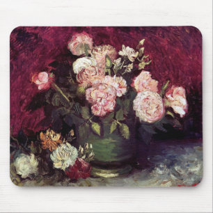 Vincent Van Gogh - Bowl with Peonies & Roses Mouse Mat