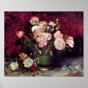 Vincent Van Gogh - Bowl with Peonies & Roses Poster