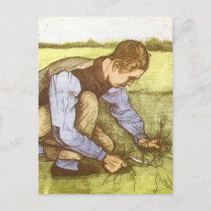 Vincent van Gogh - Boy Cutting Grass with Sickle Postcard