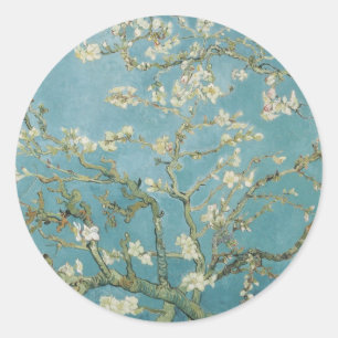 Vincent Van Gogh Branches of Almond Tree Classic Round Sticker