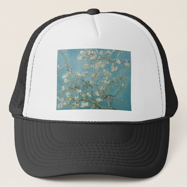 Vincent Van Gogh Branches of Almond Tree Trucker Hat (Front)