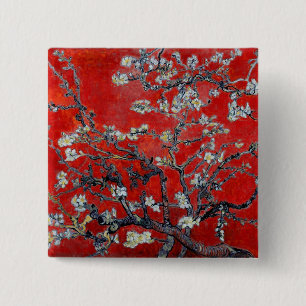 Vincent van Gogh Branches with Almond Blossom 15 Cm Square Badge