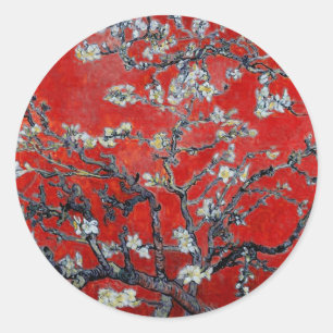 Vincent van Gogh Branches with Almond Blossom Classic Round Sticker
