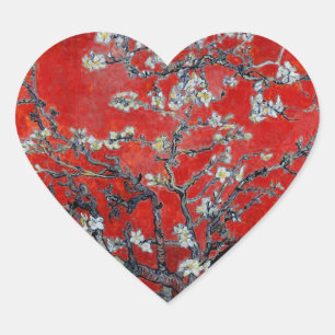 Vincent van Gogh Branches with Almond Blossom Heart Sticker