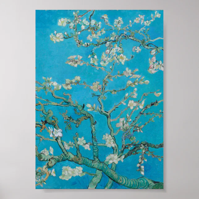 Biglietto Di Auguri Wee Blue Coo Con Mandorlo In Fiore Di Van Gogh - 12,5x17,5 Cm, Carta Premium 280gsm, Stampato In Scozia, Interno Vuoto Per Messaggio - 2