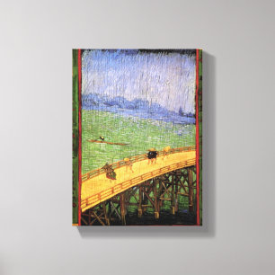 Vincent Van Gogh - Bridge In The Rain Japanese Art Canvas Print
